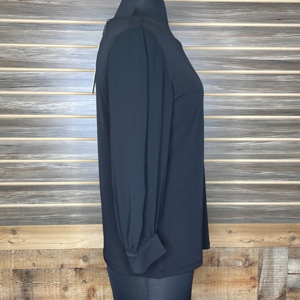 Calvin Klein Black Blouson Sleeve Top Small - Picture 4 of 7